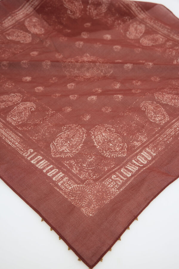 Slowlove Bandana bordada Estampado marr&oacute;n