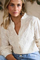 Pol&iacute;n Et Moi Camisa bordado Violetta Marfil