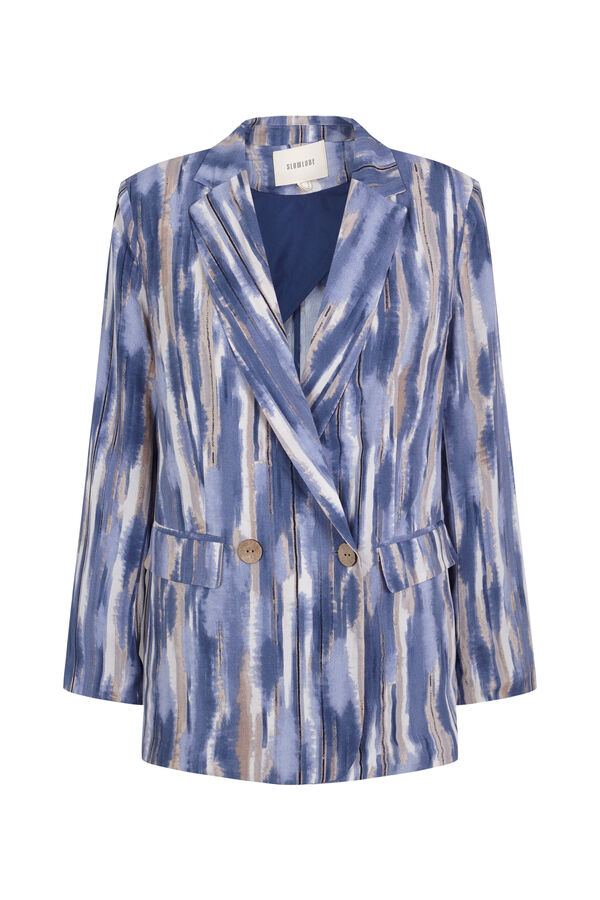 Slowlove Chaqueta blazer estampada Estampado azul