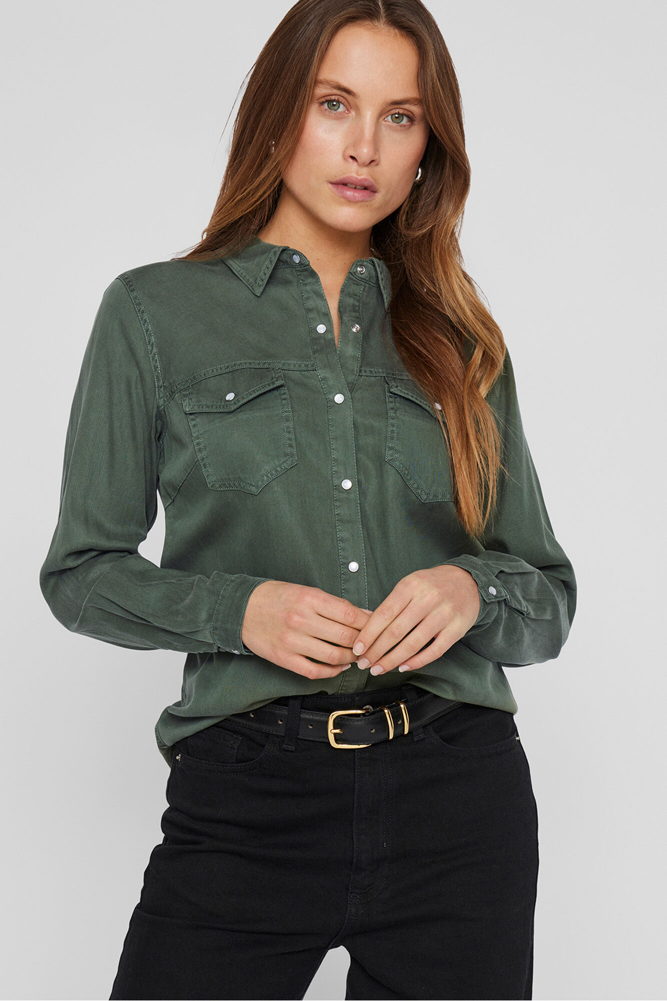 Vila Camisa vaquera manga larga