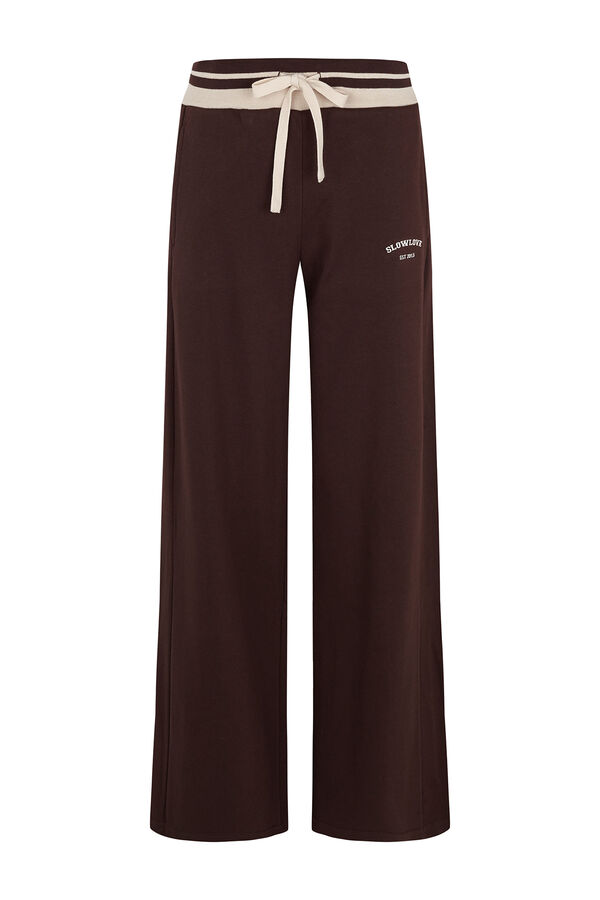 Slowlove Pantal&oacute;n de chandal Marr&oacute;n oscuro