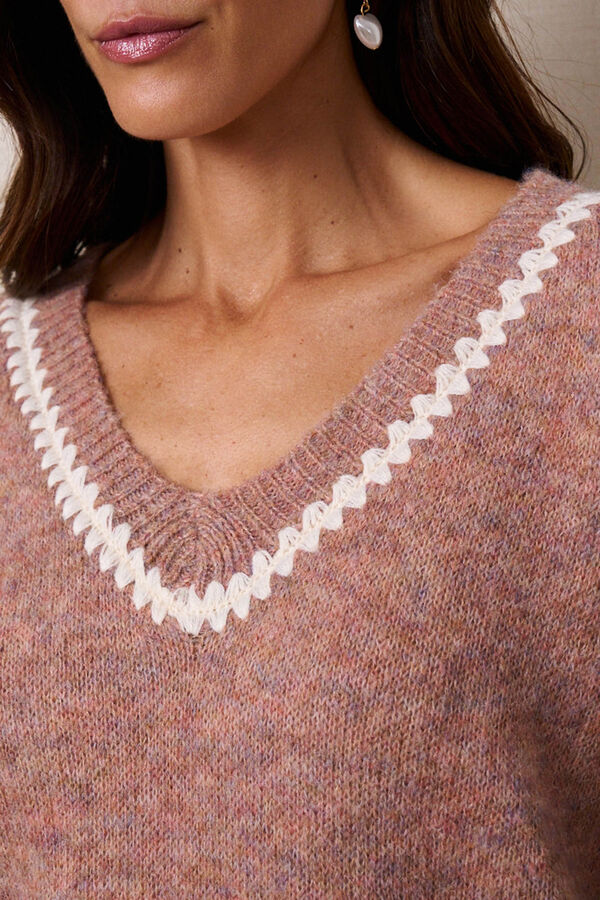 Pol&iacute;n Et Moi Jersey pico Rosalinda Rosa