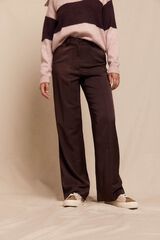 Slowlove Pantalón satinado Marrón oscuro