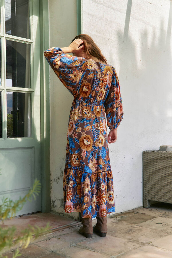 Jaase Vestido largo catalonia estampado tierra Multicolor