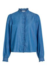 Vila Blusa vaquera con volantes Azul