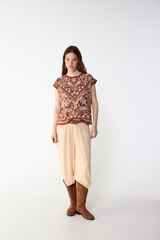 Slowlove Camiseta estampado bandana Estampado granate