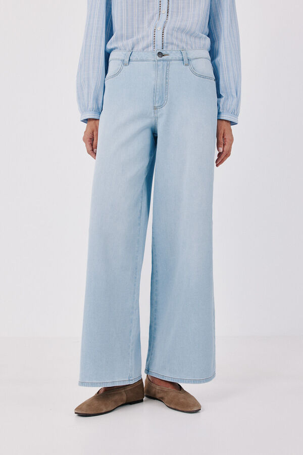 Cortefiel Jeans Wide Leg Azul marino