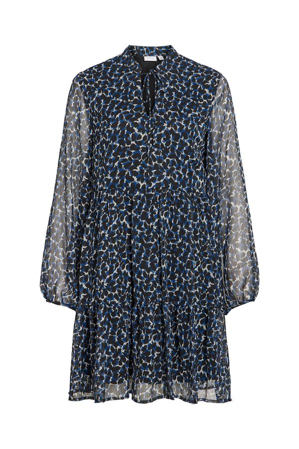 Vila Vestido corto estampado Azul marino