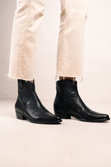 Bryan Stepwise Botines cowboy de piel Cal&iacute;ope Vintage Negro