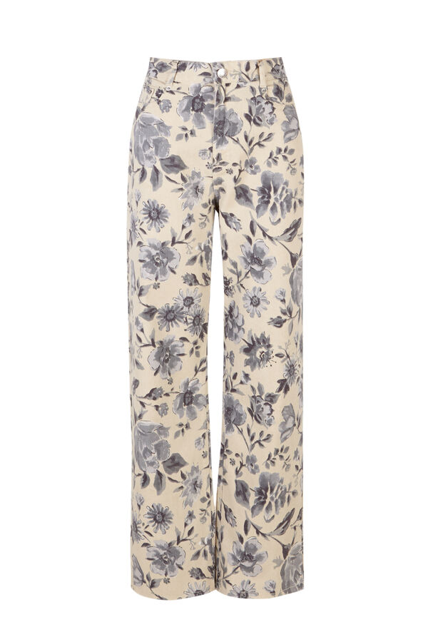Slowlove Jeans recto flores Multicolor