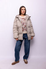 Object Abrigo acolchado capucha Beige