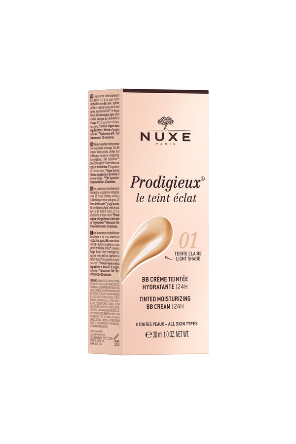 Nuxe BB Cream Hidratante con Color 24H, Prodigieux&reg; le teint &eacute;clat 30ml - Tono claro Estampado blanco