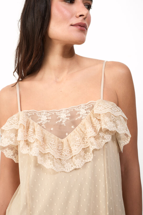 Slowlove Top tirantes lencero Naranja