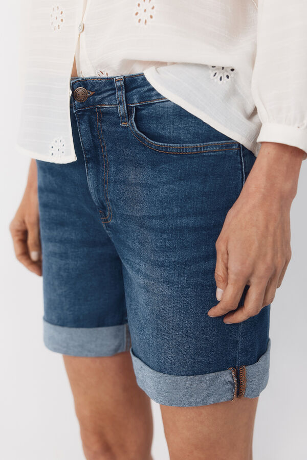 Cortefiel Shorts Vaqueros Azul