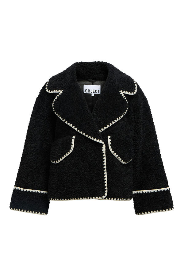 Object Chaqueta borreguillo sint&eacute;tico Negro