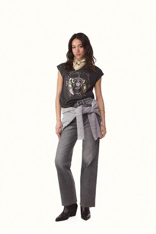 Slowlove Camiseta slowlove guitarra Gris oscuro