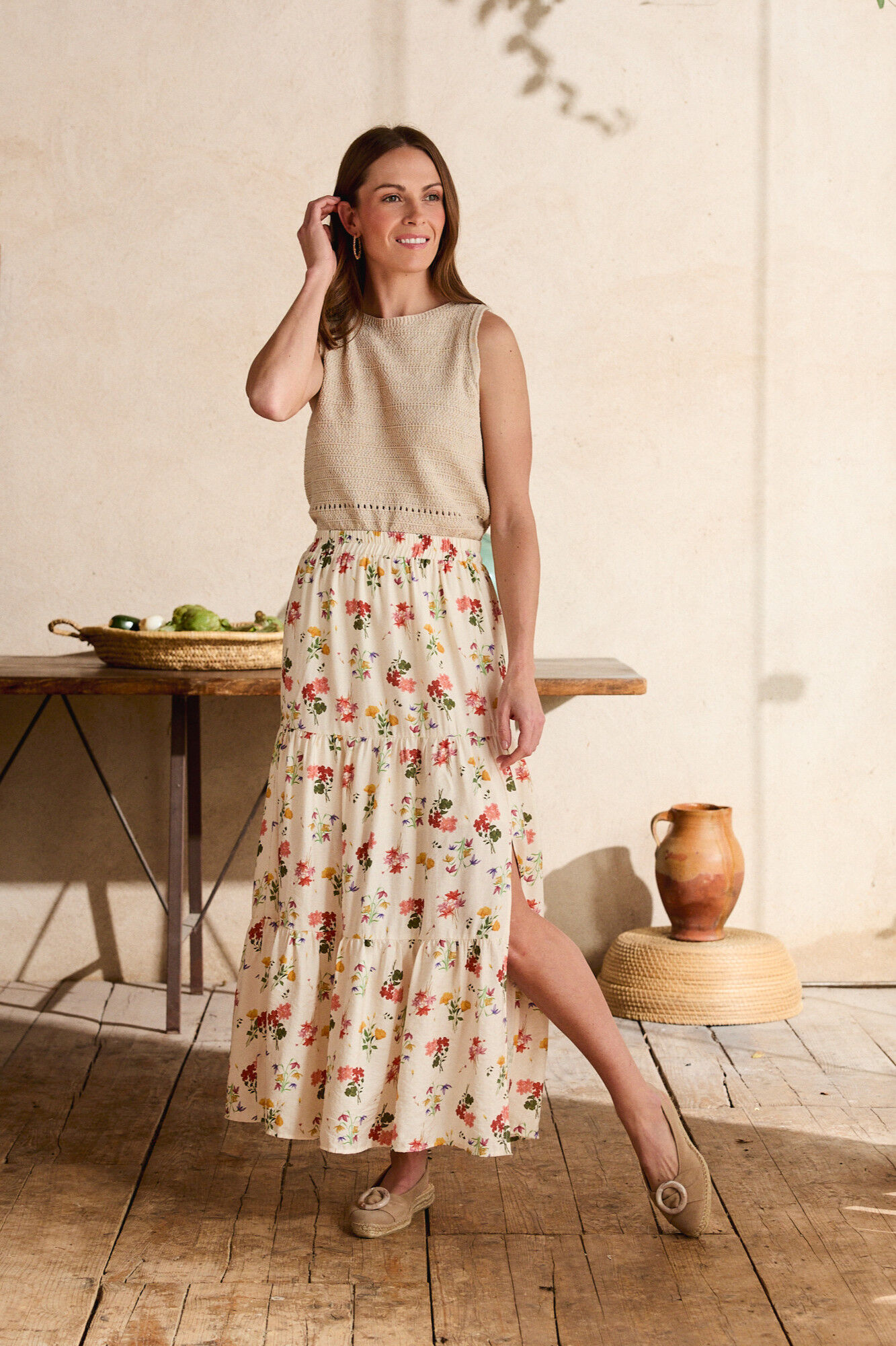 Pol&iacute;n Et Moi Falda floral Nadia