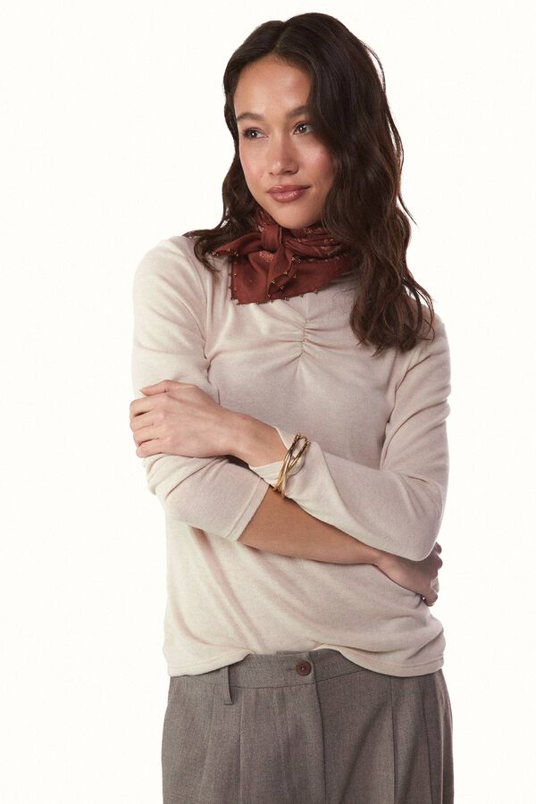 Slowlove Bandana bordada Estampado marr&oacute;n