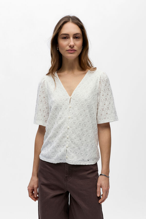 Object Top estructura manga corta Blanco