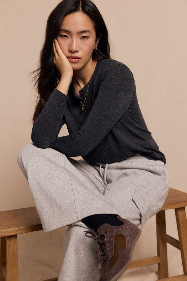 Slowlove Top panadero Gris