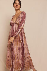 Slowlove Vestido estampado frunces Multicolor