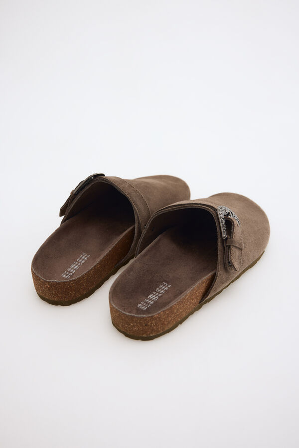 Slowlove Zueco piel destalonado Beige