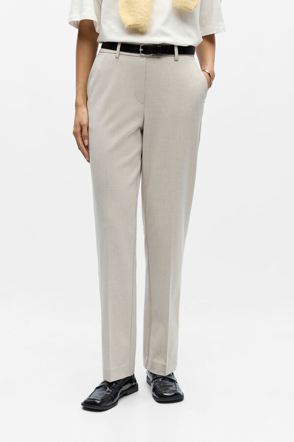 Object Pantal&oacute;n de corte recto Beige