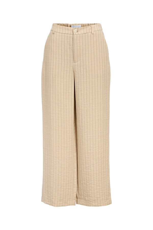 Object Pantal&oacute;n ancho rayas Beige
