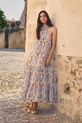 Pol&iacute;n Et Moi Vestido halter &Agrave;gnes Multicolor