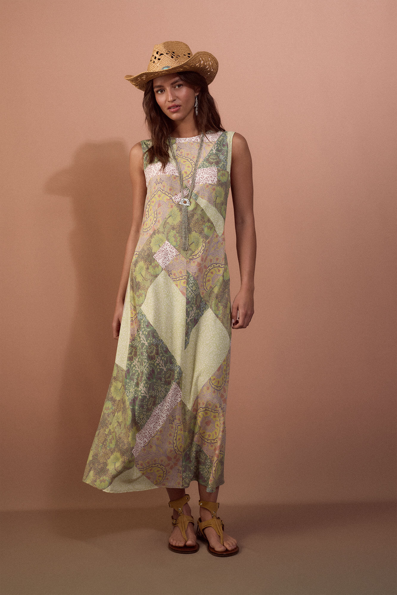 Slowlove Vestido cortes estampado