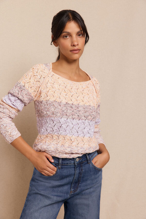 Slowlove Jersey calado Marfil