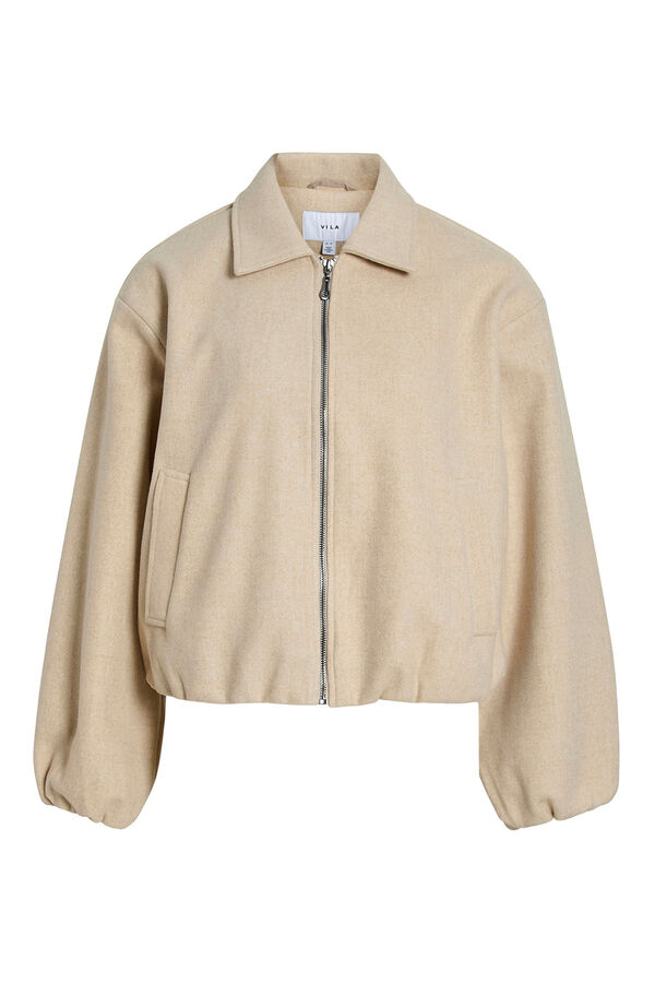 Vila Chaqueta con mangas globo Beige