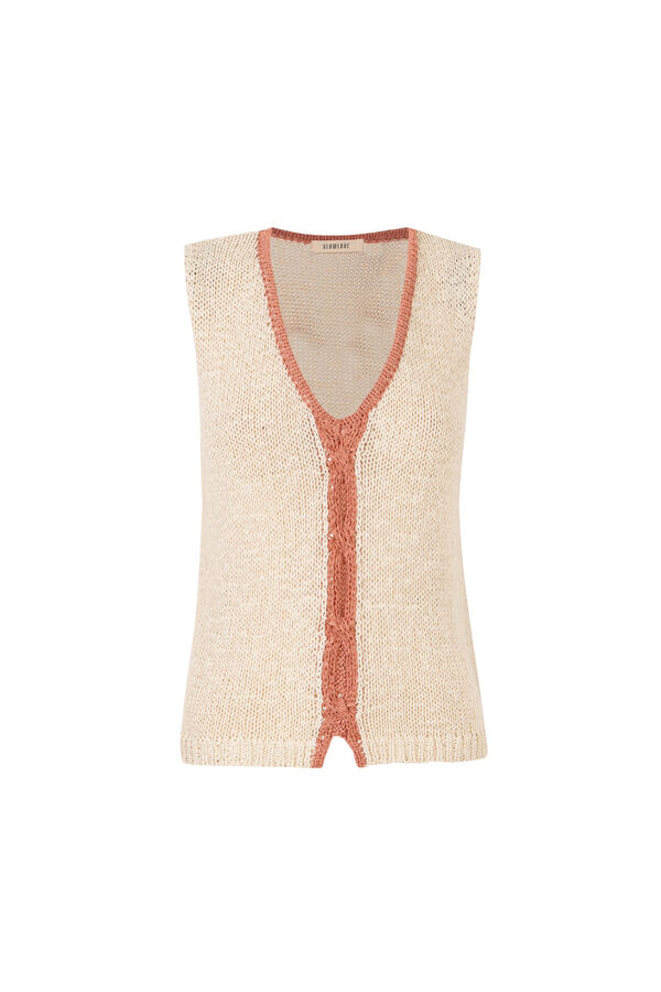 Slowlove Top punto contraste Coral