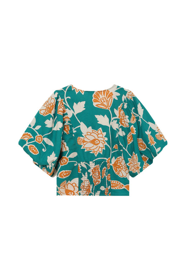 Grace & Mila Top floral corto Vahe Verde
