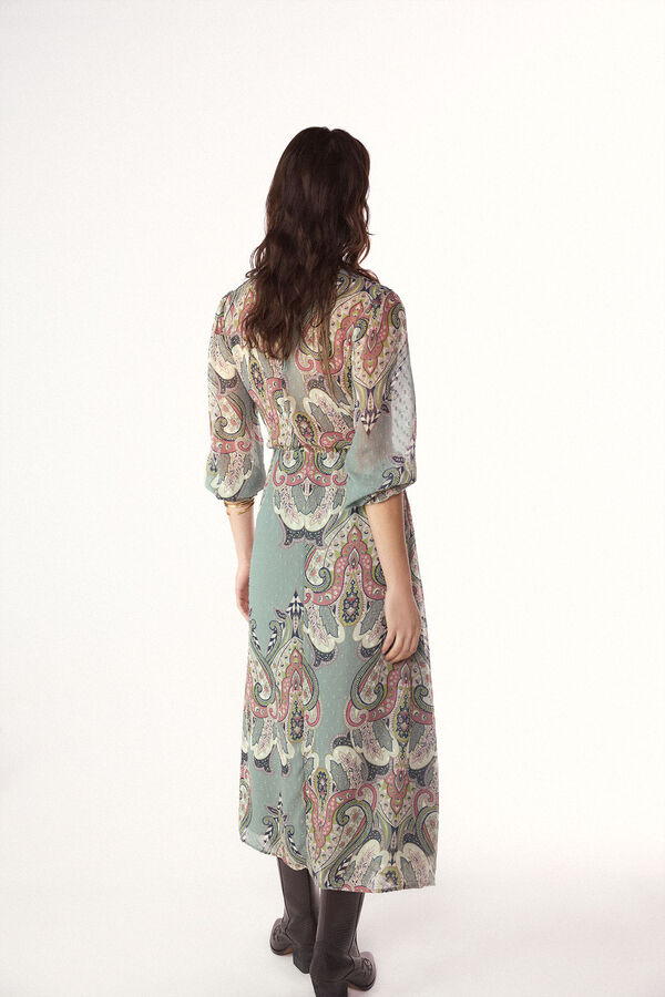 Slowlove Vestido estampado gomas Estampado azul