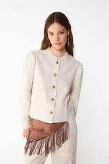 Slowlove Chaqueta bordada Marfil