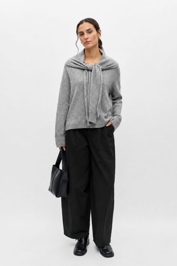 Object Jersey punto bufanda Gris