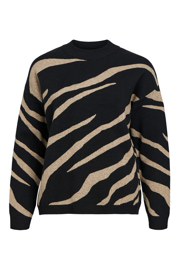 Object Jersey punto estampado Negro