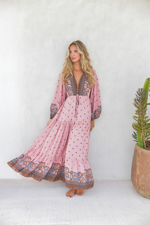 Jaase Vestido largo Teresa Rosa