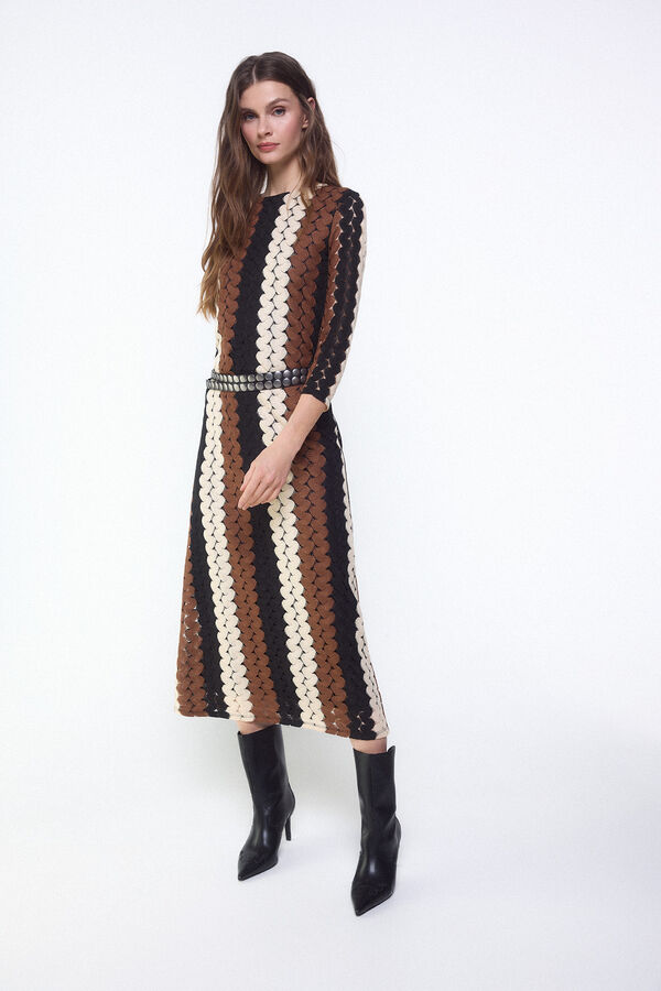 Slowlove Vestido estructura multicolor Multicolor