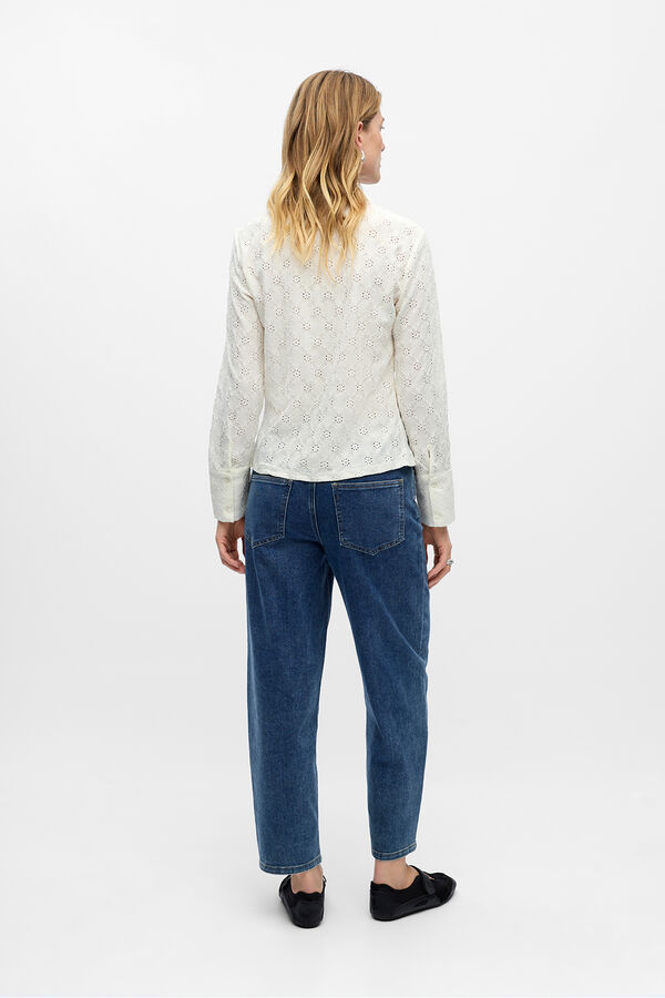 Object Camisa tejido bordado Blanco