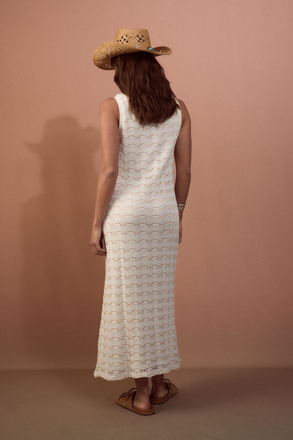 Slowlove Vestido b&aacute;sico estructura Blanco