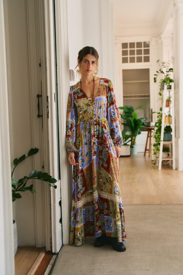 Jaase Vestido maxi Carmen Multicolor