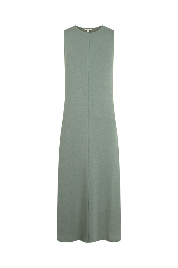 Slowlove Vestido b&aacute;sico estructura Kaki