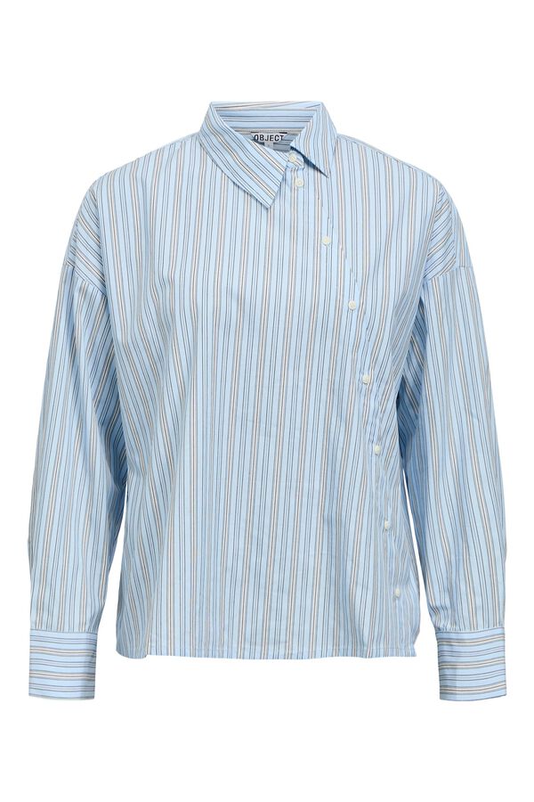 Object Camisa asim&eacute;trica rayas Azul