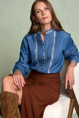 Pol&iacute;n Et Moi Camisa Denim Milen Azul