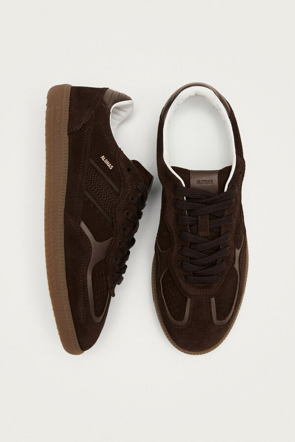 Alohas Zapatillas de cuero Tb.490 Rife Marr&oacute;n