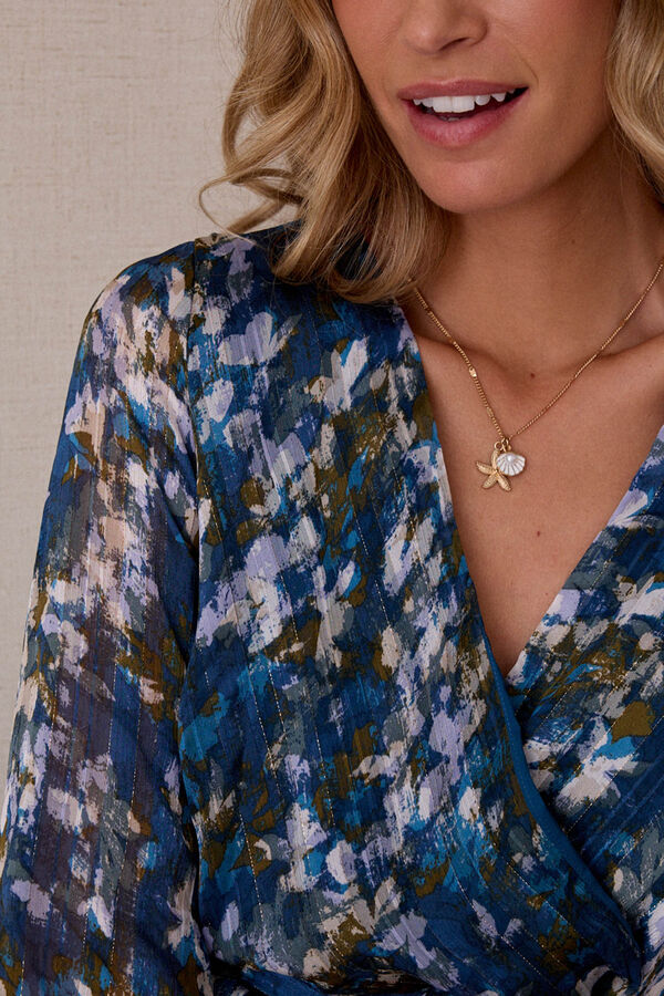 Pol&iacute;n Et Moi Vestido cruzado Azul