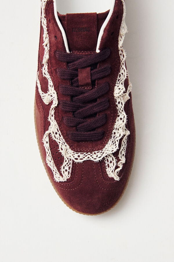 Alohas Zapatillas de cuero Tb.490 Crochet Granate