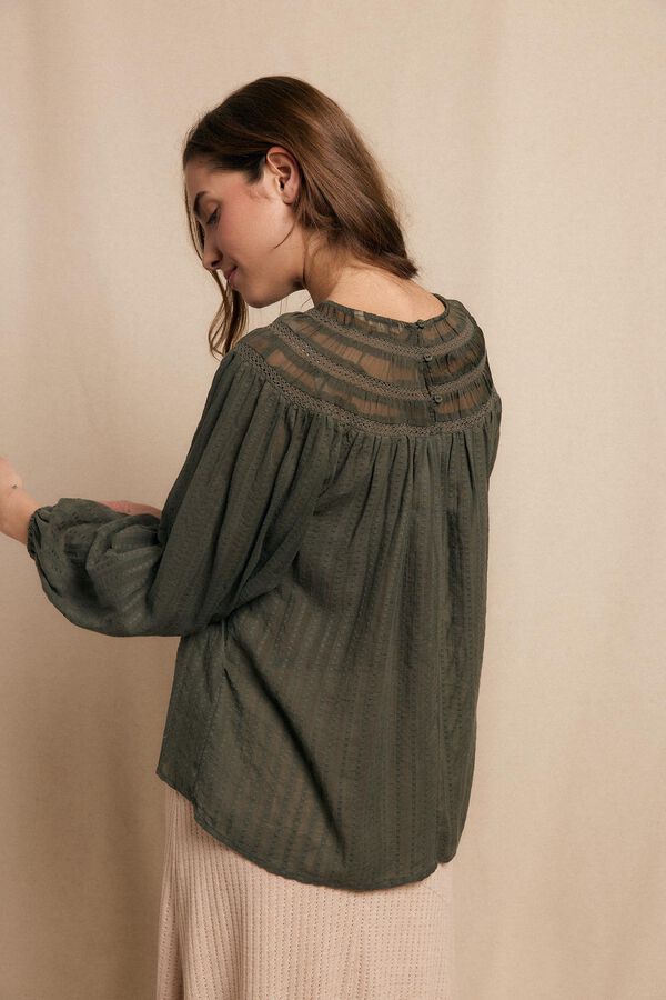 Slowlove Blusa combinada Verde
